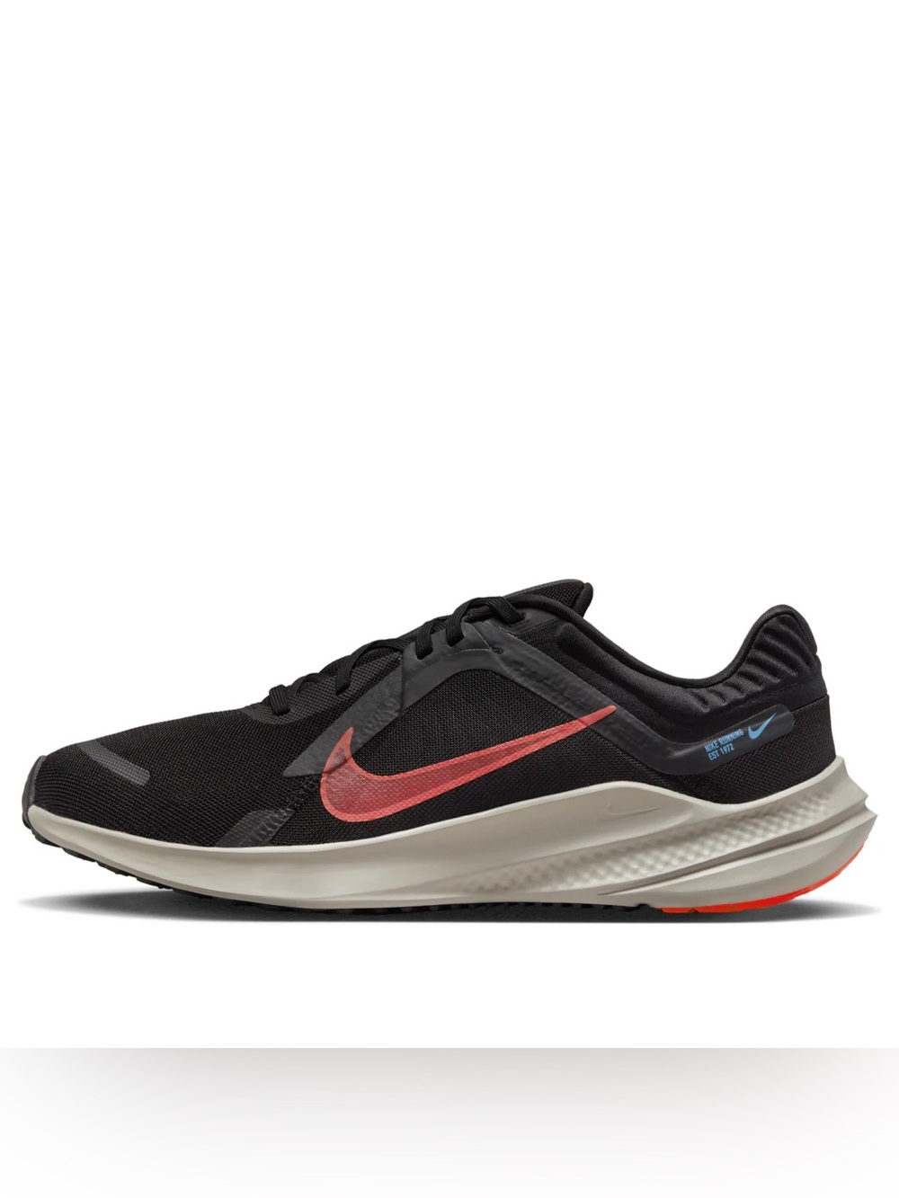 Nike Men’s Black Running Shoes quest  5 'Black Bright Crimson' DD0204-005